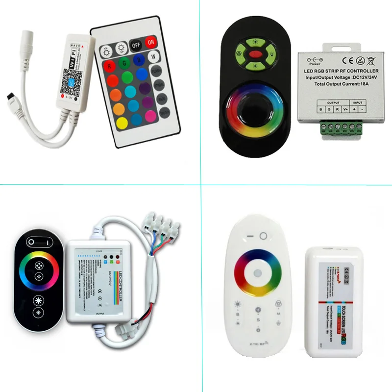 20M 15M 10M 5050 RGB LED Strips Light 5M No waterproof Tape set+Wireless Touch Remote Controller+DC 12V AC110220V Power Adapter (0)