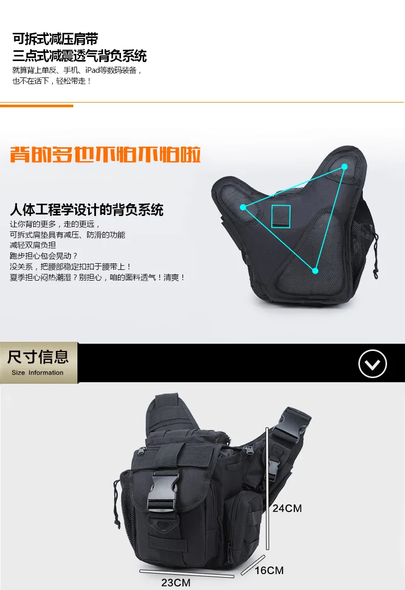 Новая сумка для фотоаппарата военный Вентилятор Тактический седельная сумка для отдыха на открытом воздухе один на плечо округлая рюкзак