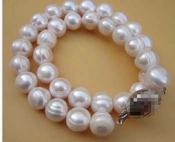 

$wholesale_jewelry_wig$ pretty luster AA 13-14mm south sea white natural baroque pearl necklace 18" k