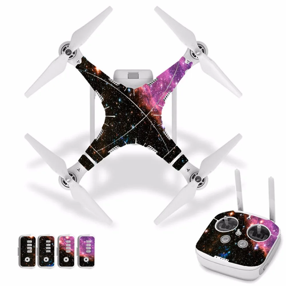 

[J30019] starry sky Waterproof PVC Decal Skin Sticker For DJI Phantom 3 Drone body protection film+remote Controller cover