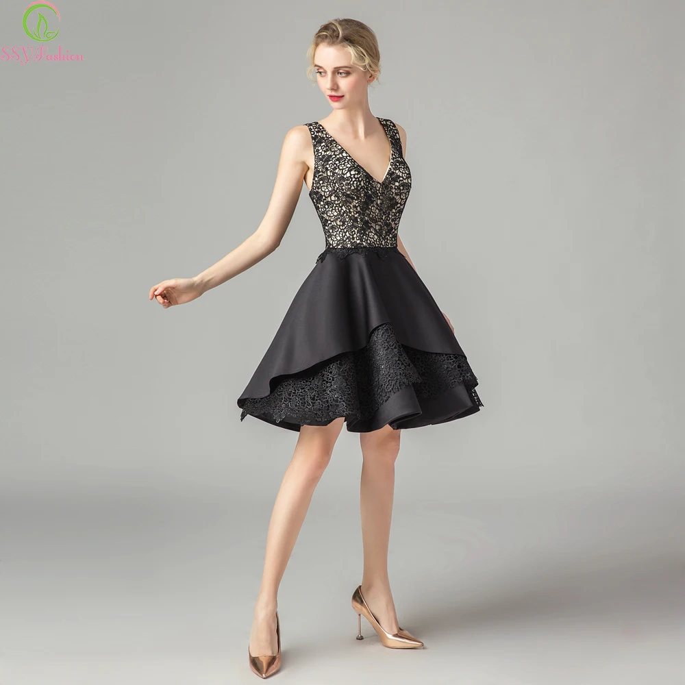 light blue satin homecoming dress