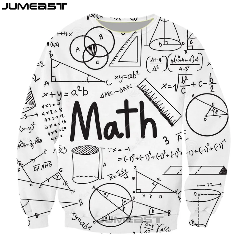 

Jumeast New Funny Math Physics Formula 3d Printed Fashion Geometric Pattern Women/Men Long Sleeved Outerwear Sweatshirts Tops