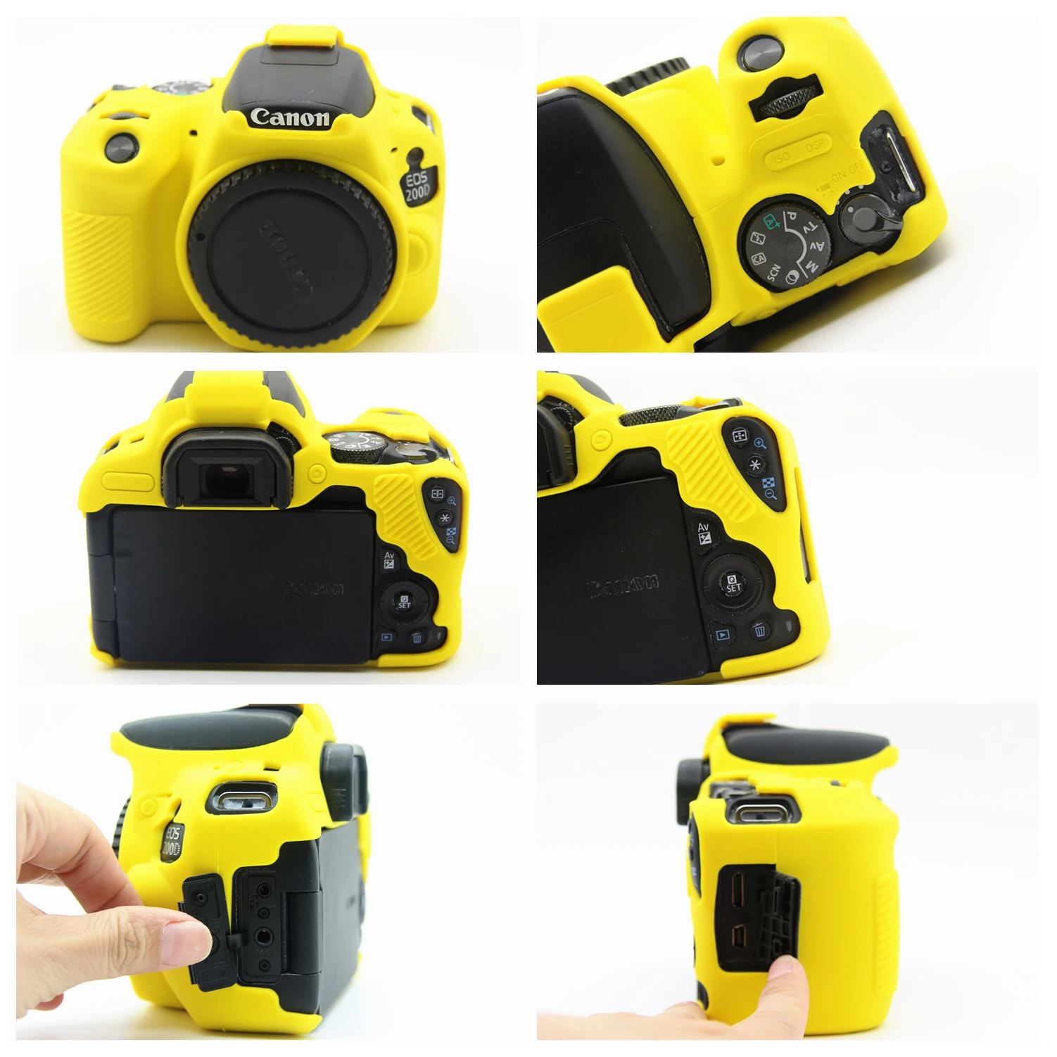 Capa de Silicone de Borracha Capa do Corpo Pele para Canon Macia Protetor - ii Rebel Sl2 Sl3 Beijo x9 X10 Dslr Câmera Eos 200d 250d - Image 4