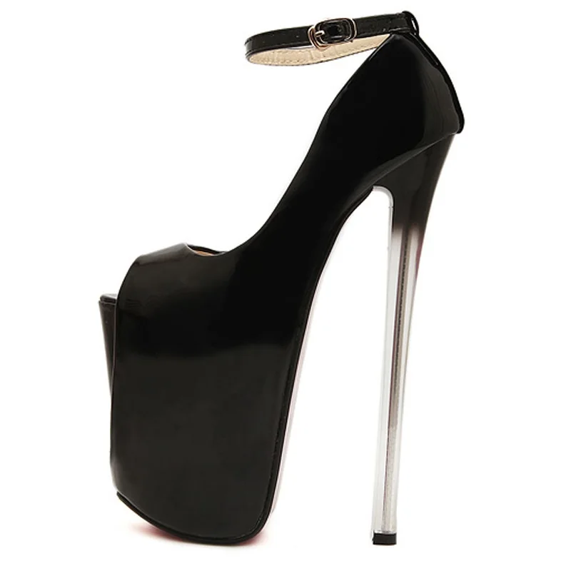 Sexy Round Toe super High Heels Shoes Woman Wedding Party Shoes 19 16 22CM BIG 43. Ladies Thin Heels Pumps Platform NN-91