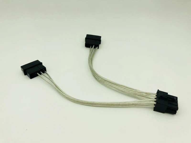 18cm 8Pin(6+2) to Dual 4Pin Graphics Card Power Cable 4PIN to 8PIN Graphic Card Cable Supply Dual D port to 8 pin for BTC Mining