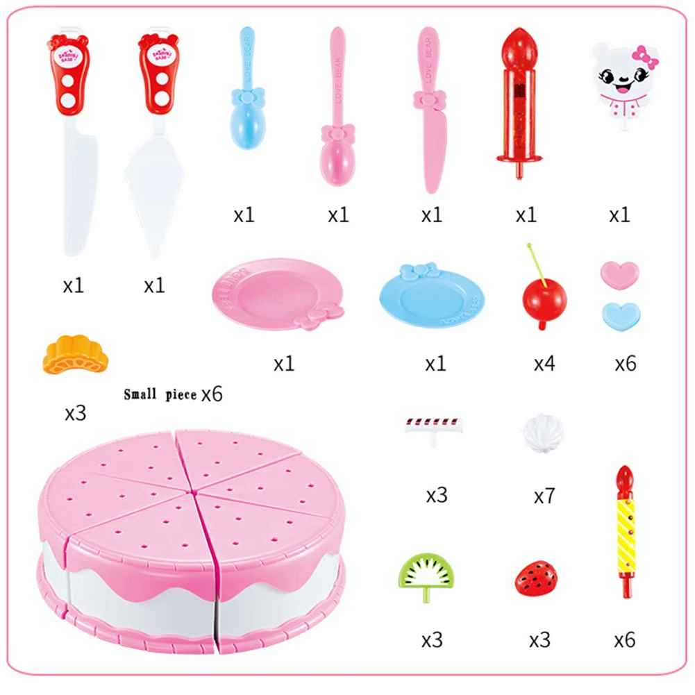 Торт Cut игрушка DIY сборка практикующих интеллект ролевые игры кухонные игрушки День рождения торт еда резка игрушка подарок для девочек
