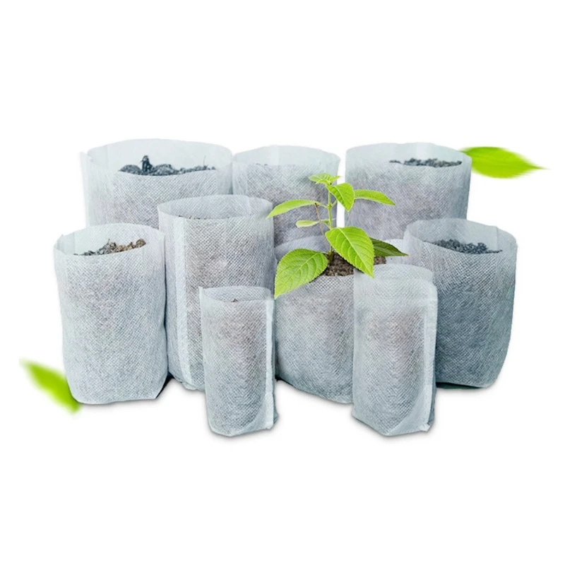 100pcs Nursery Pots Seedling Raising Bags fabrics Garden Nursery bags