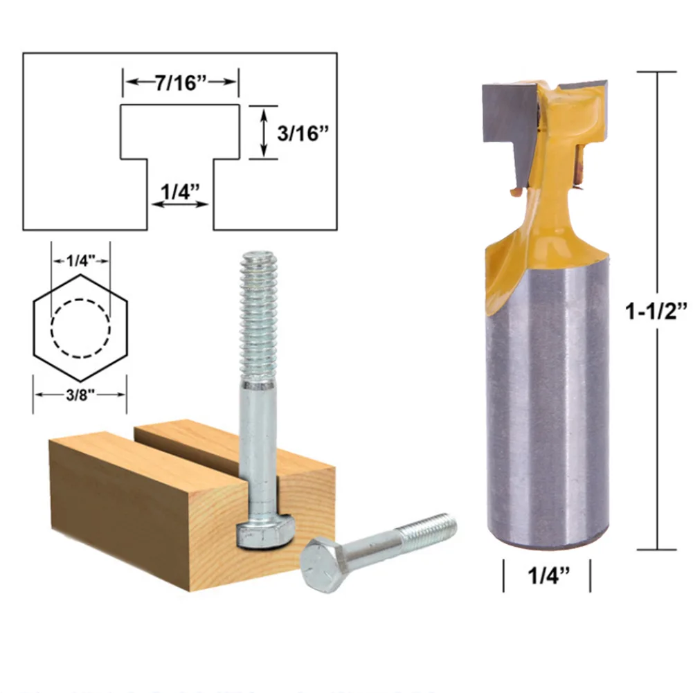 

New 1pcs Keyhole Knife Yellow Woodworking Tools End Mill Router Bits Trimming Knife Home Tools