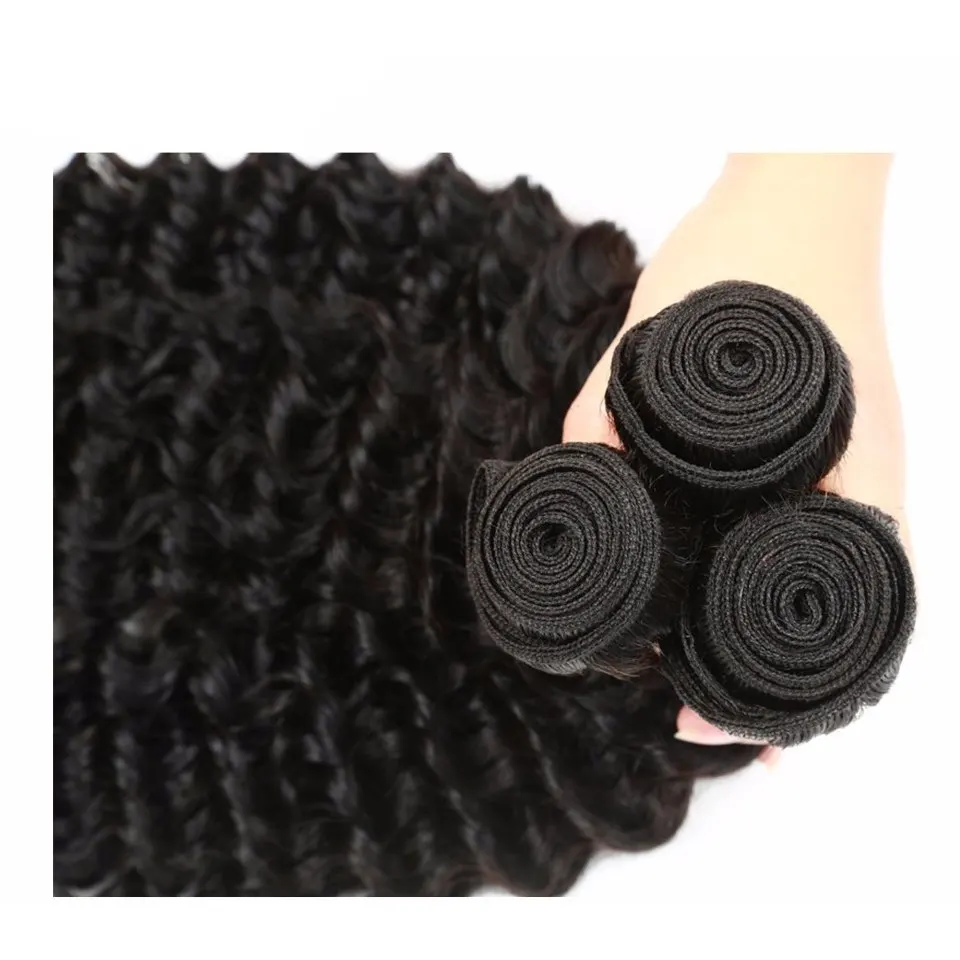 Promqueen Brazilian Remy Hair Weave Human Hair Bundles With Closure Deep Wave 3 Bundles With Lace Closure Remy Hair Extension Promqueen Brazilian Remy Hair Weave Human Hair Bundles With Closure Deep Wave 3 Bundles With Lace Closure Remy Hair Extension
