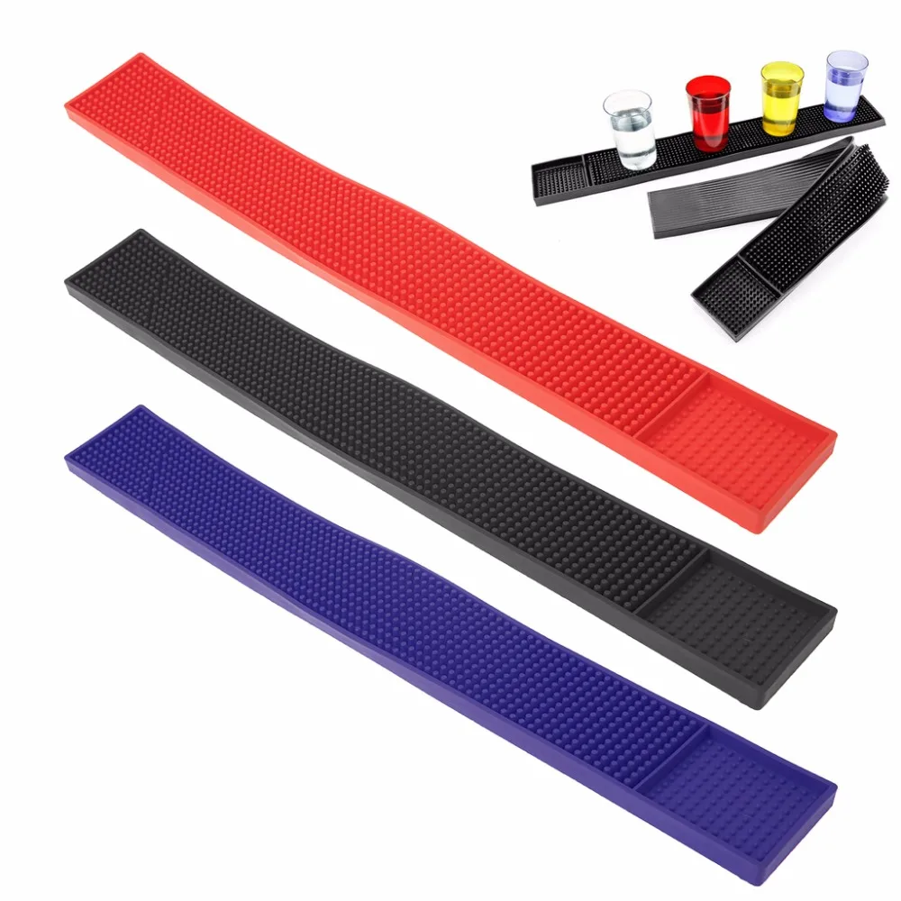

1Pc Rectangle Rubber Spill Mat Non-Slip No-Spill Drink Service Pad Bar MatRestaurant Home Counter Bar Accessories 3 Colors
