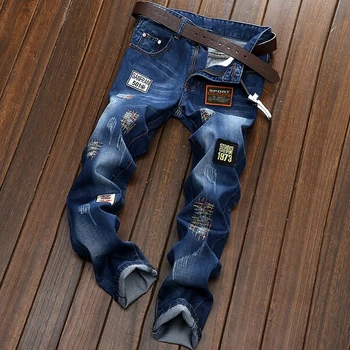 

new arrival men Summer Zipper Fly Men's spring fashion high quality jeans denim brand male cotton plus size 28-33 34 35 36 38