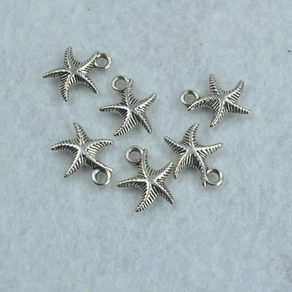 

30pcs starfish charms vintage tibetan silver metal pendants fit diy necklace bracelet charms for Jewelry making 1775