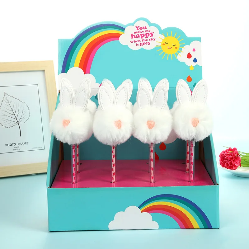 20 개/몫 새로운 뜨거운 판매 귀여운 토끼 펜 쓰기에 대 한 편지지 펜을 작성하는 소녀 심장 학생의 한국어 버전