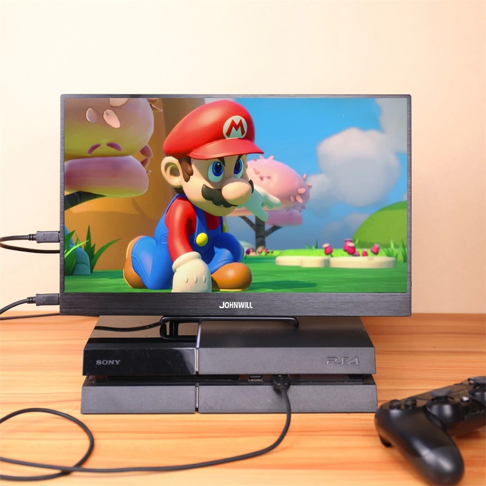 Flash Deal NEW 15.6 inch Type-C USB-C Portable Monitor HD IPS 1920x1080 IPS Gaming Display with HDMI Earphone Port for Raspberry PS3/PS4 0
