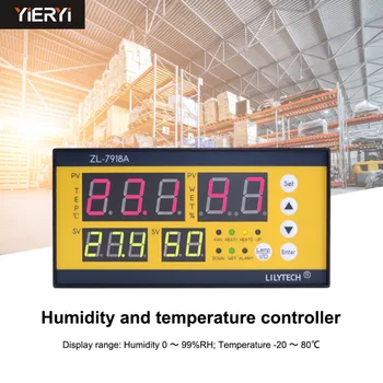 

Yieryi ZL-7918A digital Incubator Controller Temperature and Humidity Controller for Poultry Egg Incubator, Mushroom Cultivation
