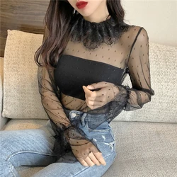 Saliendo de la Calle Principal, Camisetas Sexy Top Mesh Negro Ahueca hacia Fuera Manga Flare Ropa de Dama Moderna Elegante Slim Fit Party Club Ropa Saliendo de la Calle Principal, Camisetas Sexy Top Mesh Negro Ahueca hacia Fuera Manga Flare Ropa de Dama Moderna Elegante Slim Fit Party Club Ropa