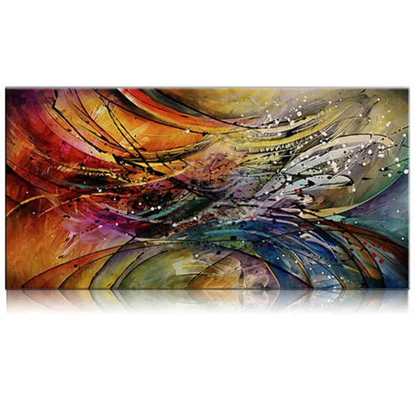

Hand Painted Colorful Abstract Oil Painting on Canvas Modern Wall Decoration Art Picture Handmade Acrylic Paintings For Sale