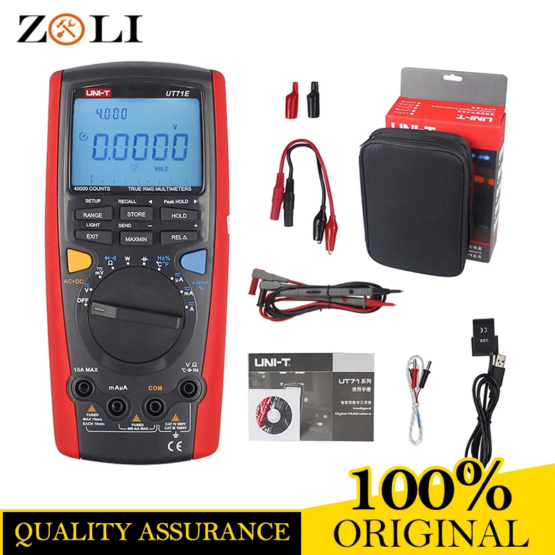 

ON SALE UNI-T UT71A UT71B UT71C UT71D UT71E Digital Multimeter With USB Interface Frequency TesterMeter power 2500W USB true RMS