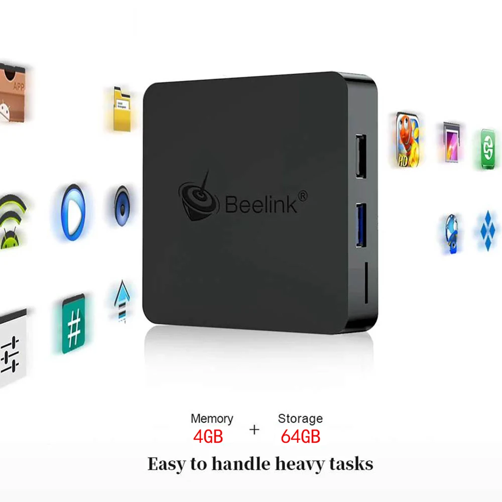 Beelink Gt1 мини Amlogic S905X2 1000M Android 8,1 5Gtv Box Wifi Bluetooth 4,0 4K медиаплеер с голосовым пультом дистанционного управления