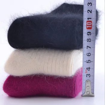 

2015 New Fashion Women's socks solid color love candy color sock Rabbit Wool Women's Thickening Warm Sock High Quality 1 pecice