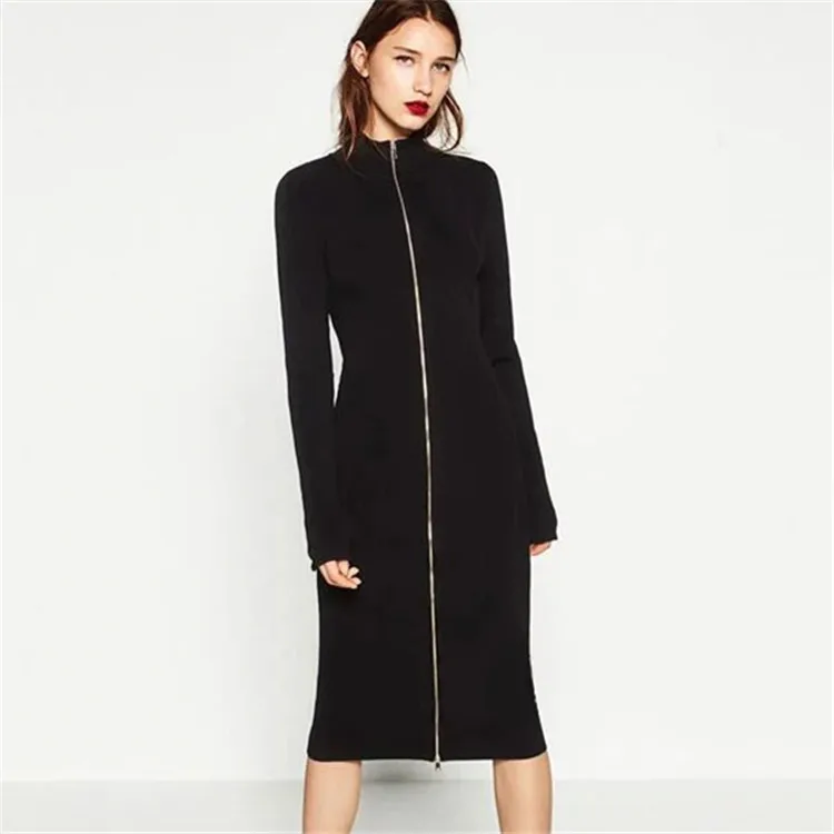 Black long sleeve sweater dress 2017 Black long sleeve sweater dress 2017