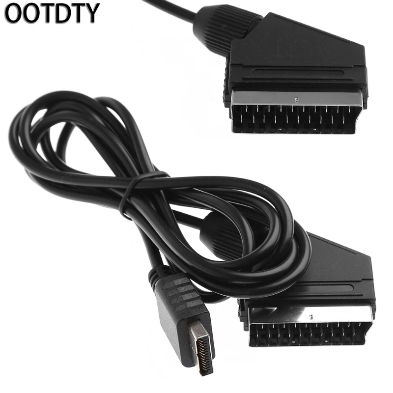 OOTDTY 1.8M/6FT RGB Scart Cable AV Stereo TV For Playstation PS2 Slim