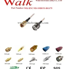 Антенна BNC интерфейс кабеля, smb-адаптер: BNC Переходник штекер прямо к SMB Женский прямой с rg179 кабель