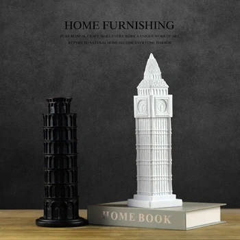 Creative resin Leaning Tower of Pisa statue office study home decor crafts room decoration vintage Elizabeth Tower figurines Creative resin Leaning Tower of Pisa statue office study home decor crafts room decoration vintage Elizabeth Tower figurines