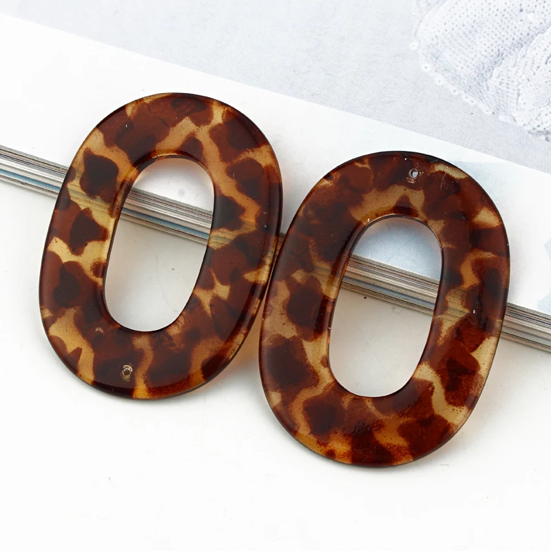 5 шт. модные серьги из леопардовой смолы основа подвески ювелирное изделие сделай