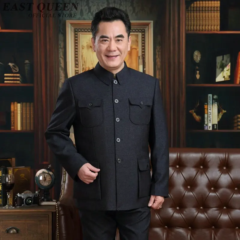 

Zhongshan suit men grandpa chinese collar suit KK2377
