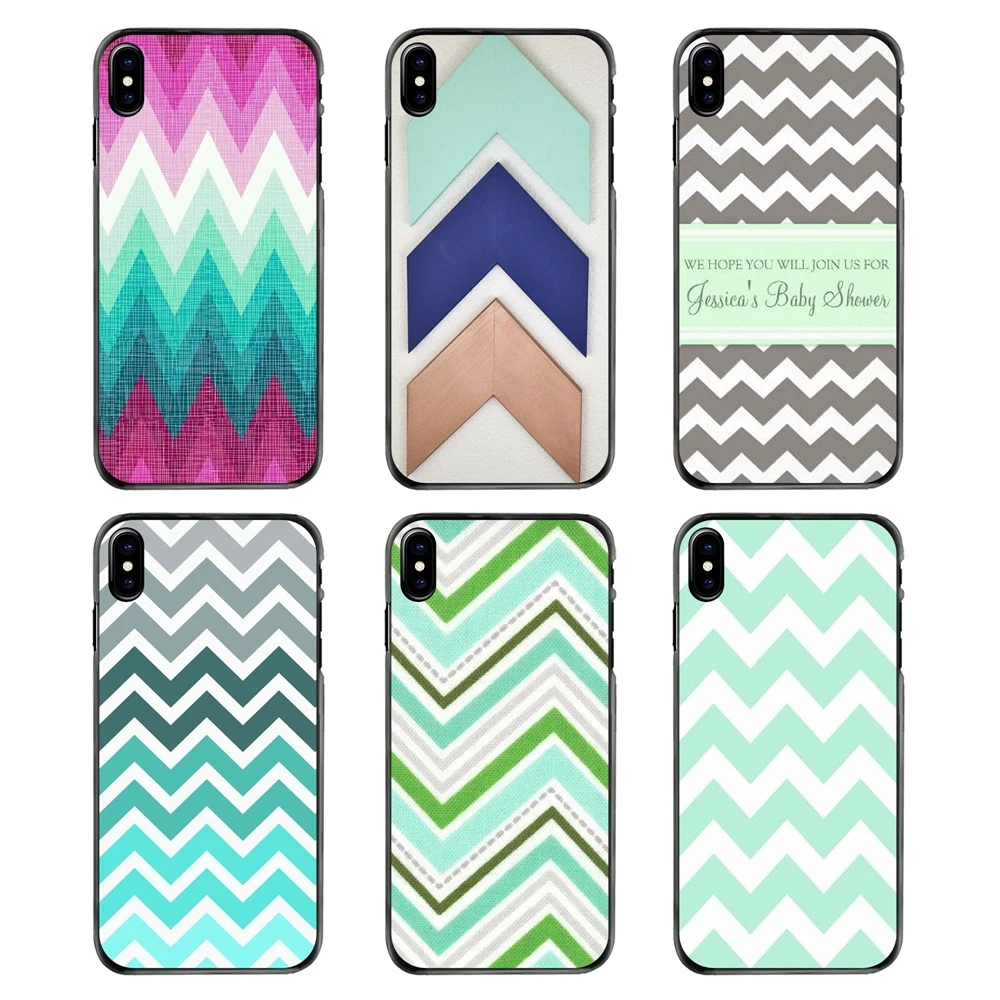 Accessories Phone Cases Cover Gray And Mint Green Chevron For Samsung Galaxy Note 2 3 4 5 S2 S3 S4 S5 MINI S6 S7 edge S9 S8 Plus |