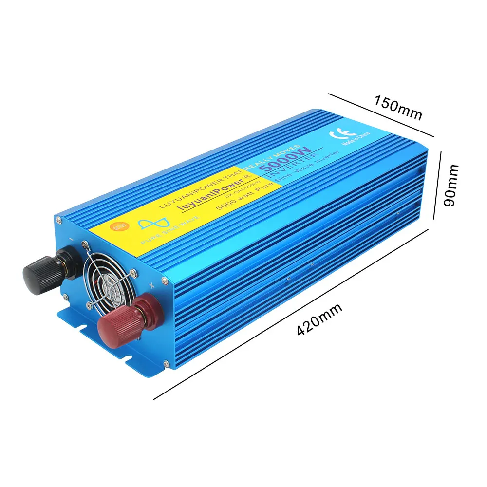 5000W outing/Home Pure sine wave Inverter DC 12V/24V To AC 220V 50HZ/60HZ CAMPING BOAT SINE WAVE Power inverte Digital Display