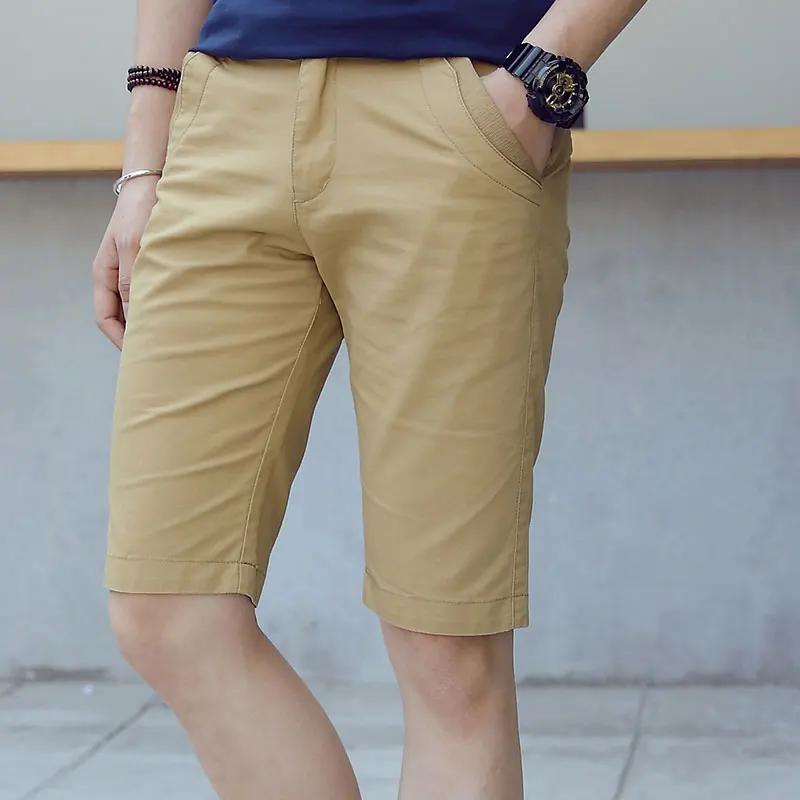 Ceny Letni mężczyzna odzież marki Pure Color bawełniane spodenki męskie na co dzień mody spodenki męskie Slim Fit krótkie spodnie Plus rozmiar 28 40 Homme
