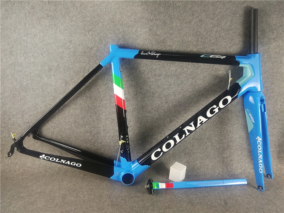 Синяя рама для дорожного велосипеда Colnago C64 с глянцевой отделкой | Спорт и