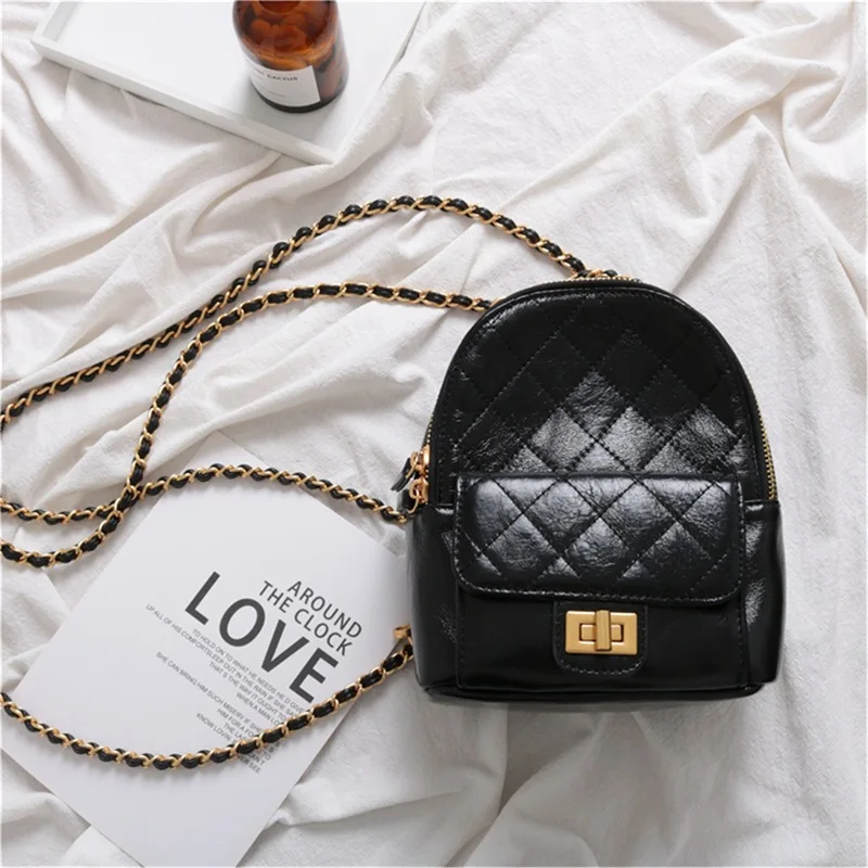 

SIKU women backpack mini genuine leather bag Korean style brand fashion backpack