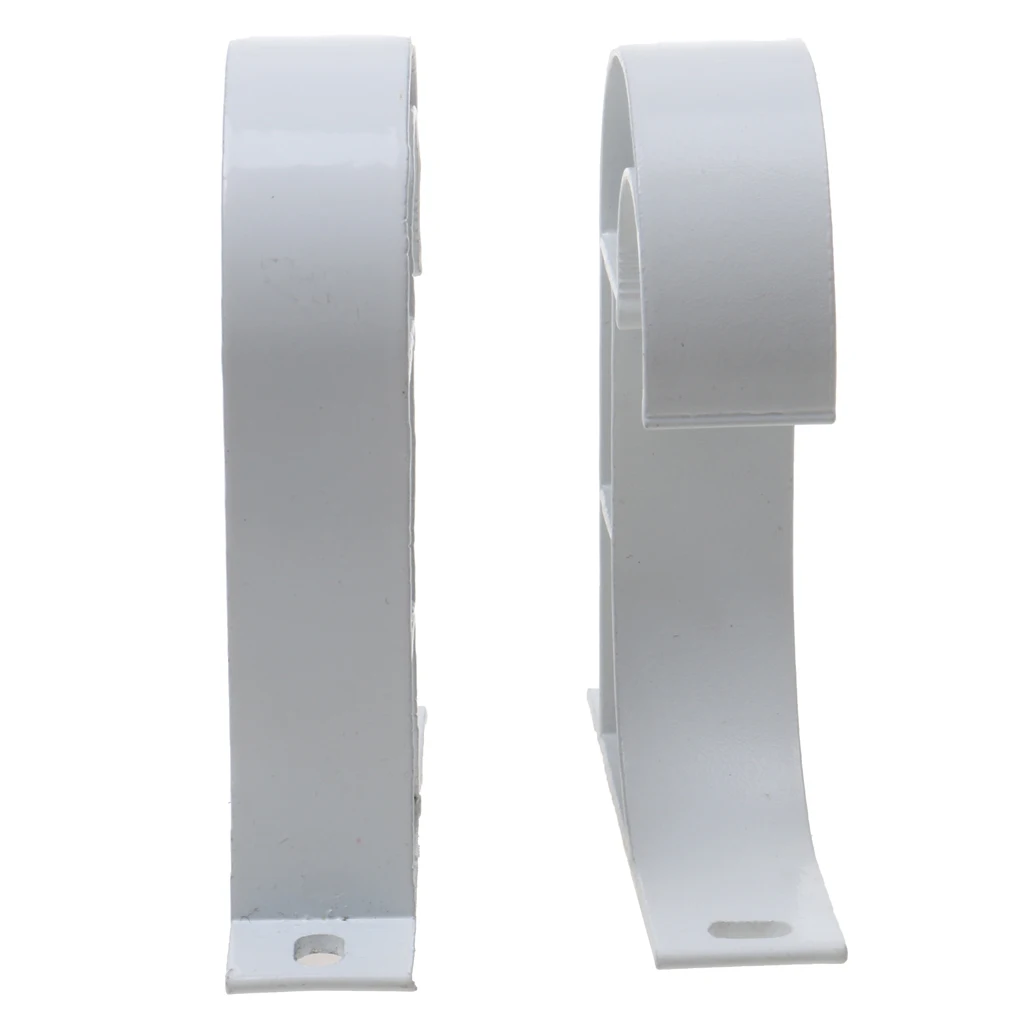A Pair Of Wall Brackets Ceiling Brackets For Cornices Curtain Rods Window Curtain White