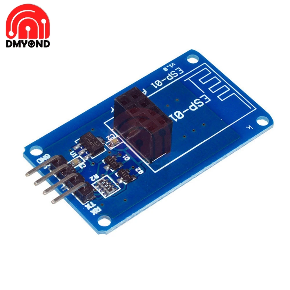 

ESP8266 ESP01 ESP-01 Serial WiFi Adapter Wireless Module 3.3V 5V Esp01 Breakout PCB Adapters Compatible For Arduino