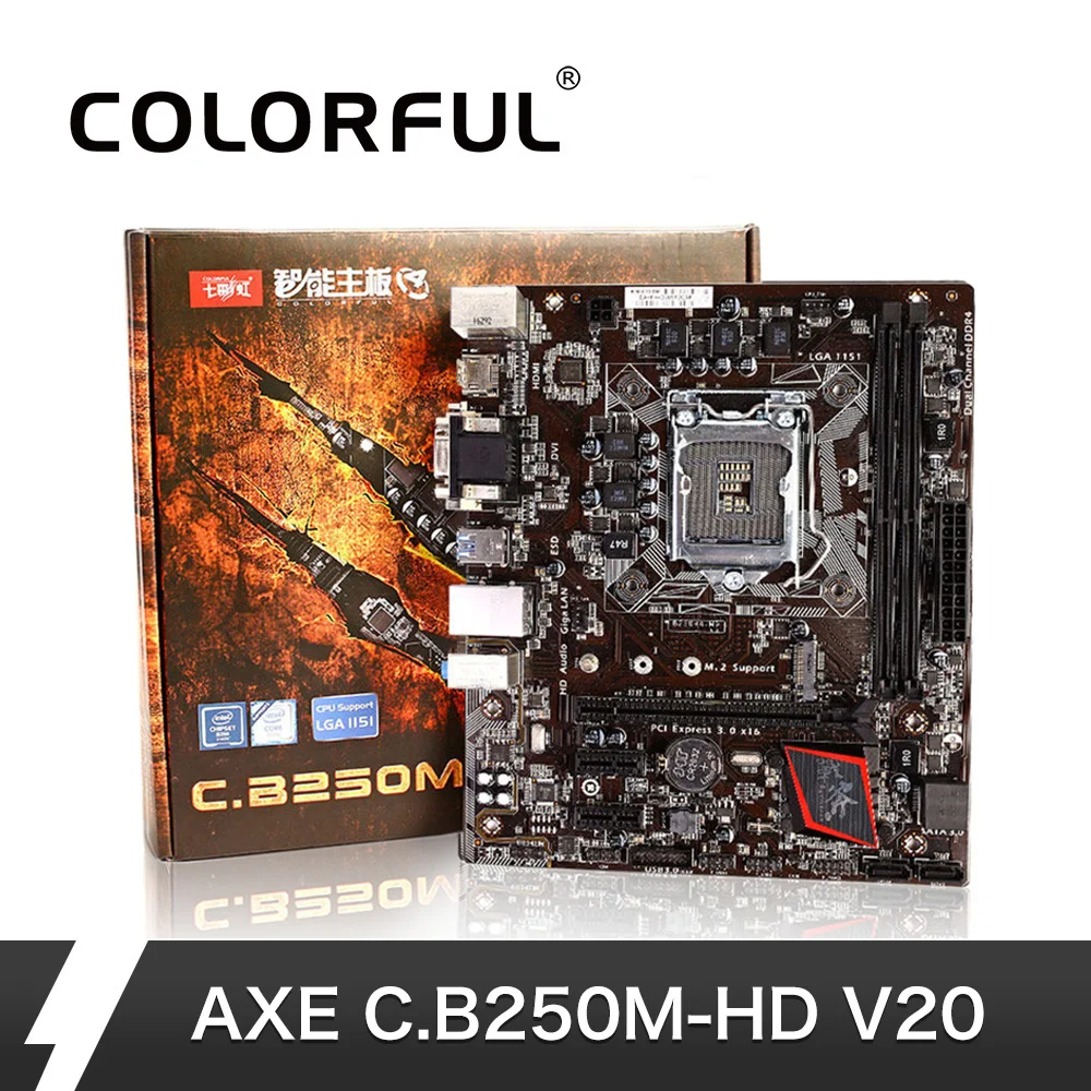 Clearance Colorful Motherboard C.B250M HD V20 for Intel B250 LGA 1151 ...