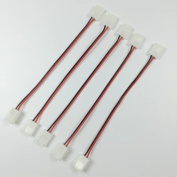 

8mm 2 pin led strip connector 3528 led extension cable wire accessories both end with connector 10pcs/lot