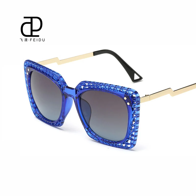 

FEIDU 2016 New Square Sunglasses Brand Designer Personality Hollow Frame Sun glasses For Women Driving Oculos De Sol Feminino
