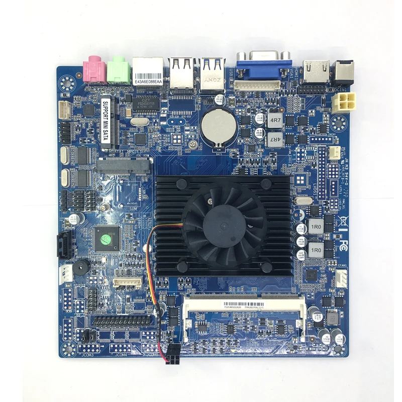 

17x17cm ITX motherboard Onboard CPU Intel Celeron N2810 2.00GHz DDR3L Mini PCI-E mSATA HDMI VGA 6x USB WiFi 12V 5A