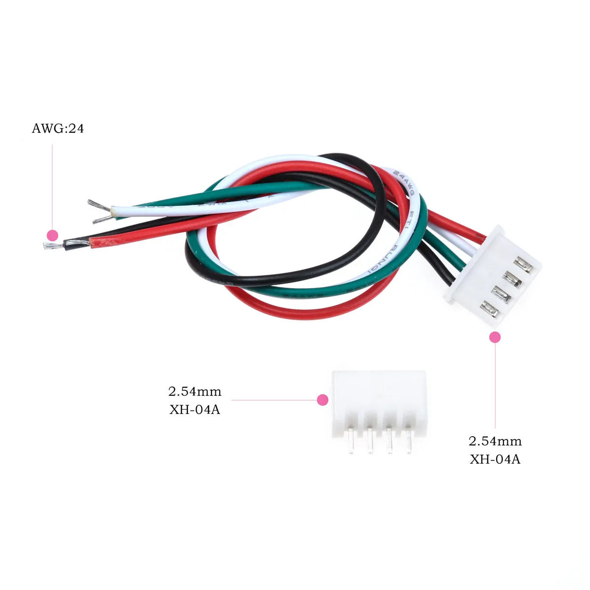 10 шт./набор, мини микро JST XH 2,54 мм 4-контактный разъем с 24AWG 1007 провода 150 мм Длина электрический провод кабель контактных разъемов