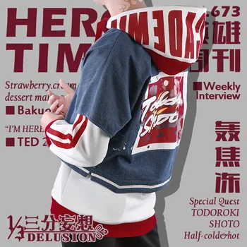 

[STOCK] 2018 Anime Boku no Hero Academia TODOROKI SHOTO Magazine Fashion Daily Wear Full Set Unisex For Halloween Free Shipping