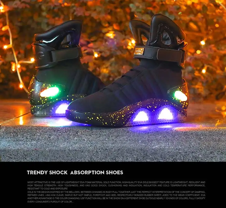 STRONGSHEN/детская обувь с подсветкой и зарядкой через usb; Детский Светильник; повседневные светящиеся кроссовки для мальчиков и девочек; светящаяся обувь; enfant; размеры 39-45