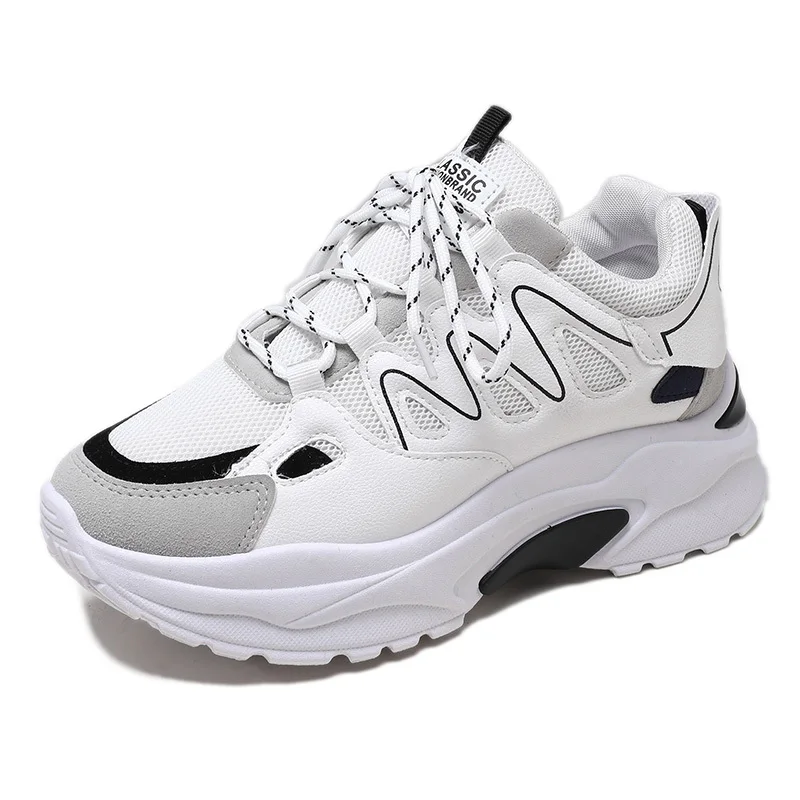 

2019 Spring Fashion Women Casual Shoes Suede Leather Platform Shoes Women Sneakers Ladies White Trainers Chaussure Femme