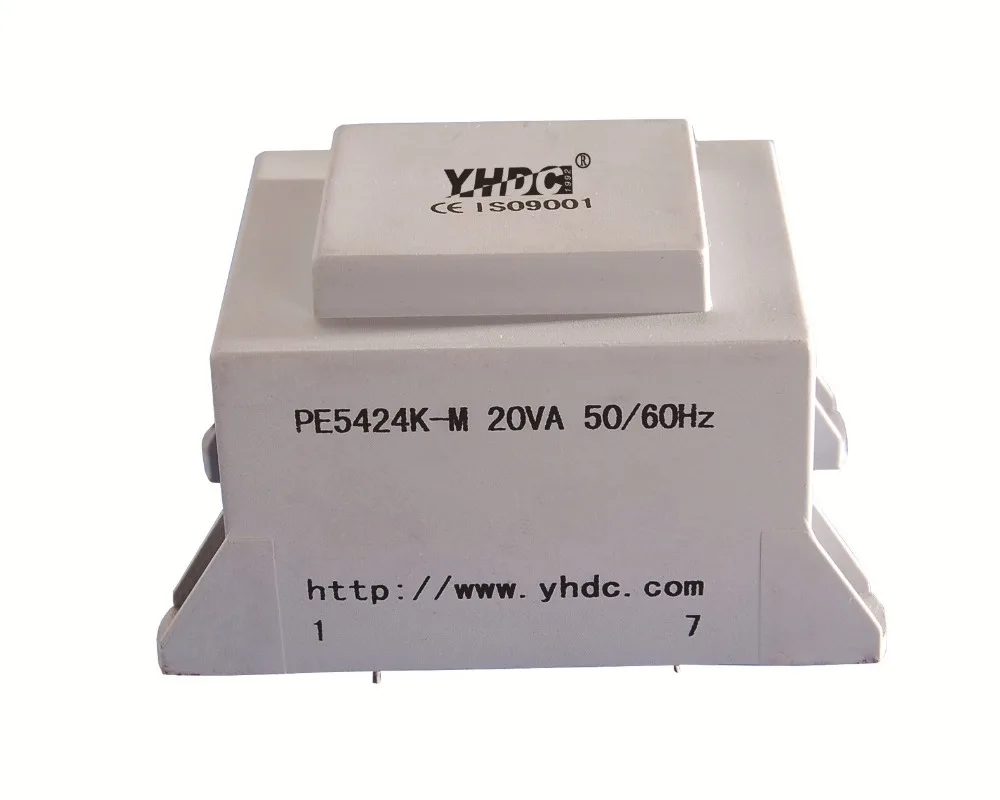 YHDC PE5424K-M Power 20VA Input 230V Output 2*24V Encapsulated transformer PCB Welding isolation | Обустройство дома