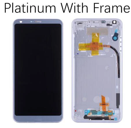 Мобильный телефон ЖК-дисплей для LG G6 H870 H871 H872 LS993 VS998 ЖК-дисплей сенсорный экран в сборе дигитайзер Рамка для LG G6 ЖК-дисплей - Цвет: Platinum with Frame