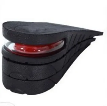 

1Pair 6CM Height Invisible Insole Shoes 3-Layer Increase Tall Air Heel Lift Black PVC Pads Cushion
