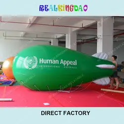 4 м/13 футов длинный зеленый надувной дирижабль для различных событий/надувной воздушный корабль для рекламы