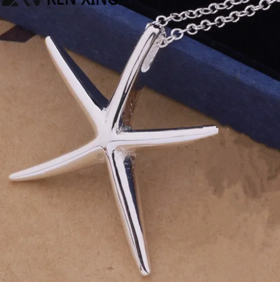 

N337 Dainty Starfish necklace Silver Starfish Necklace Gifts For Her Beach Wedding Bridesmaids Gifts Jewelry